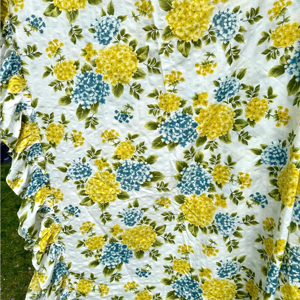 Vintage Twin Seersucker Summer Bedspread